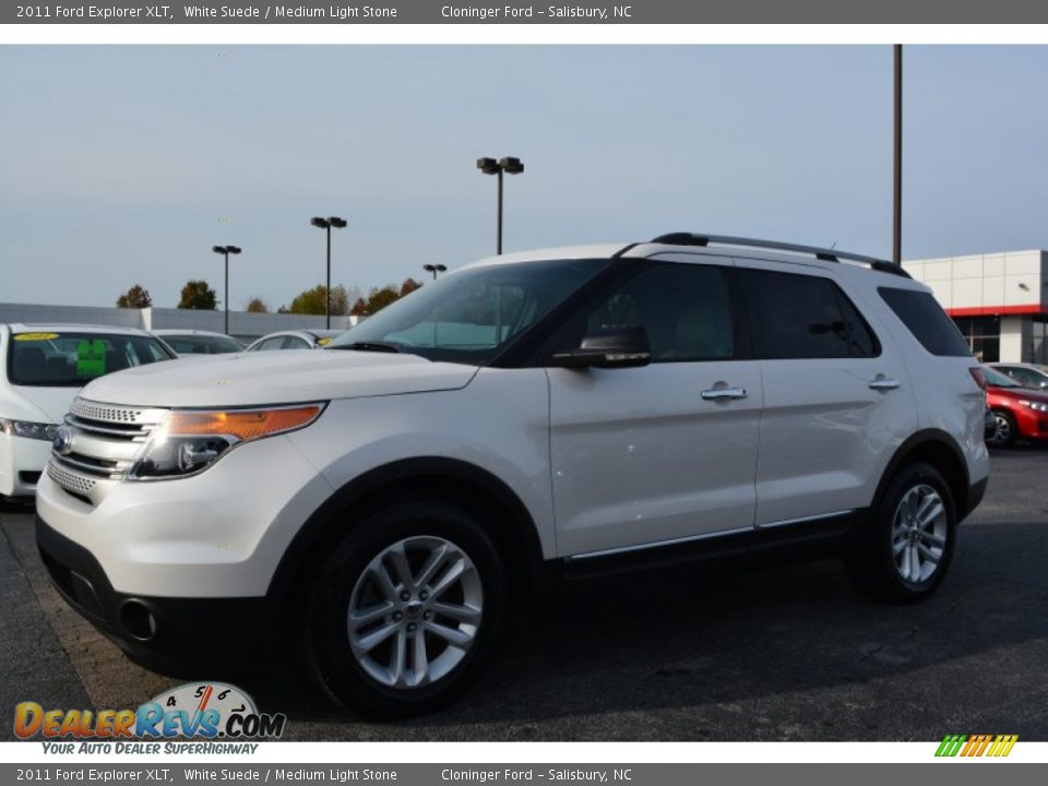 2011 Ford Explorer XLT White Suede / Medium Light Stone Photo #7