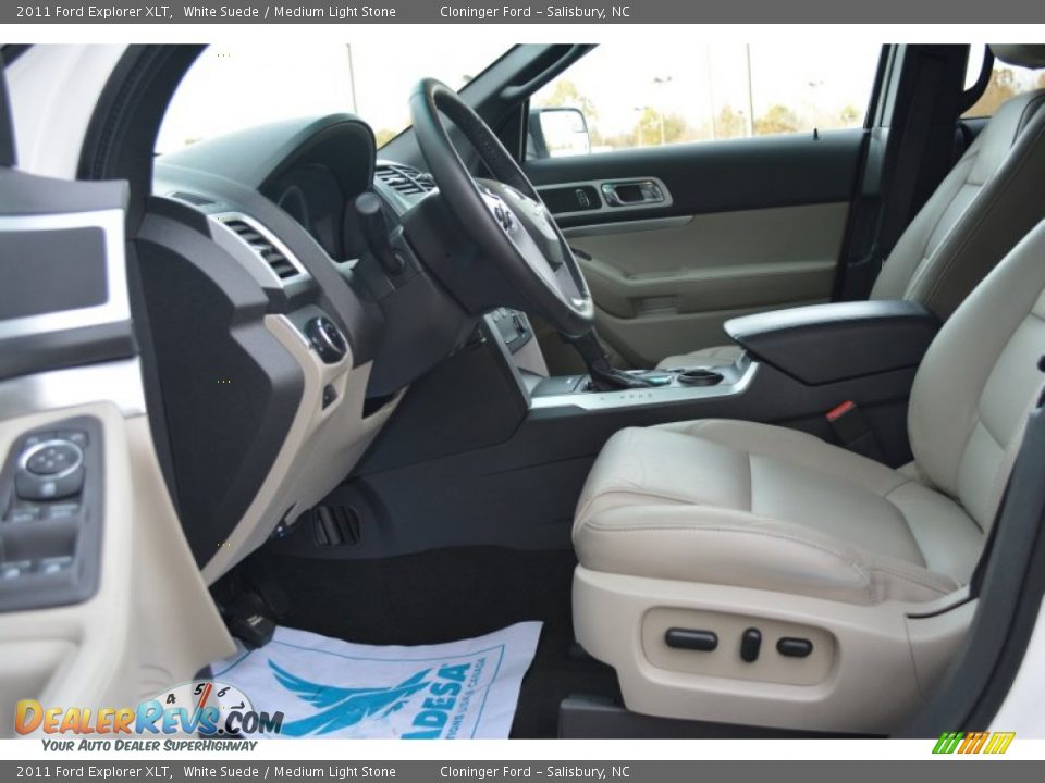 2011 Ford Explorer XLT White Suede / Medium Light Stone Photo #9