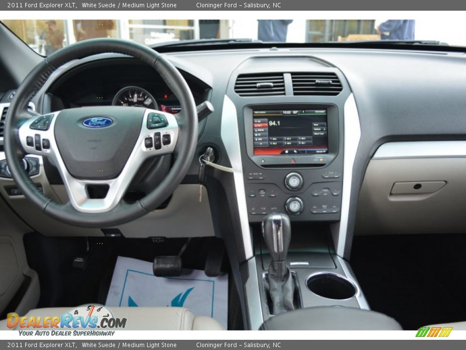 2011 Ford Explorer XLT White Suede / Medium Light Stone Photo #11