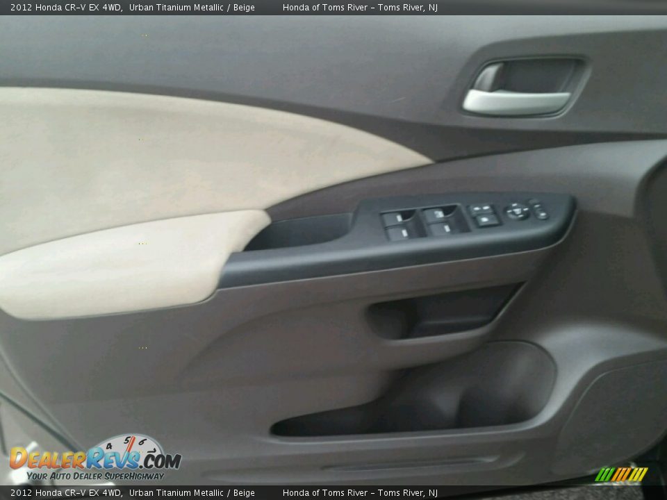 2012 Honda CR-V EX 4WD Urban Titanium Metallic / Beige Photo #16