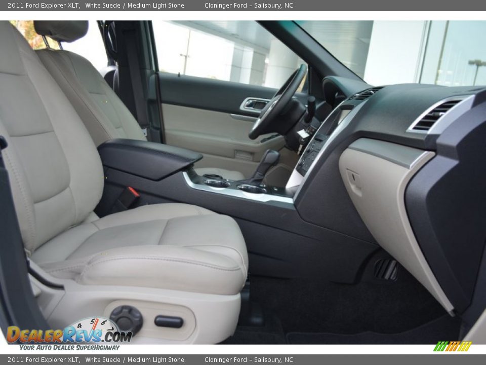 2011 Ford Explorer XLT White Suede / Medium Light Stone Photo #17