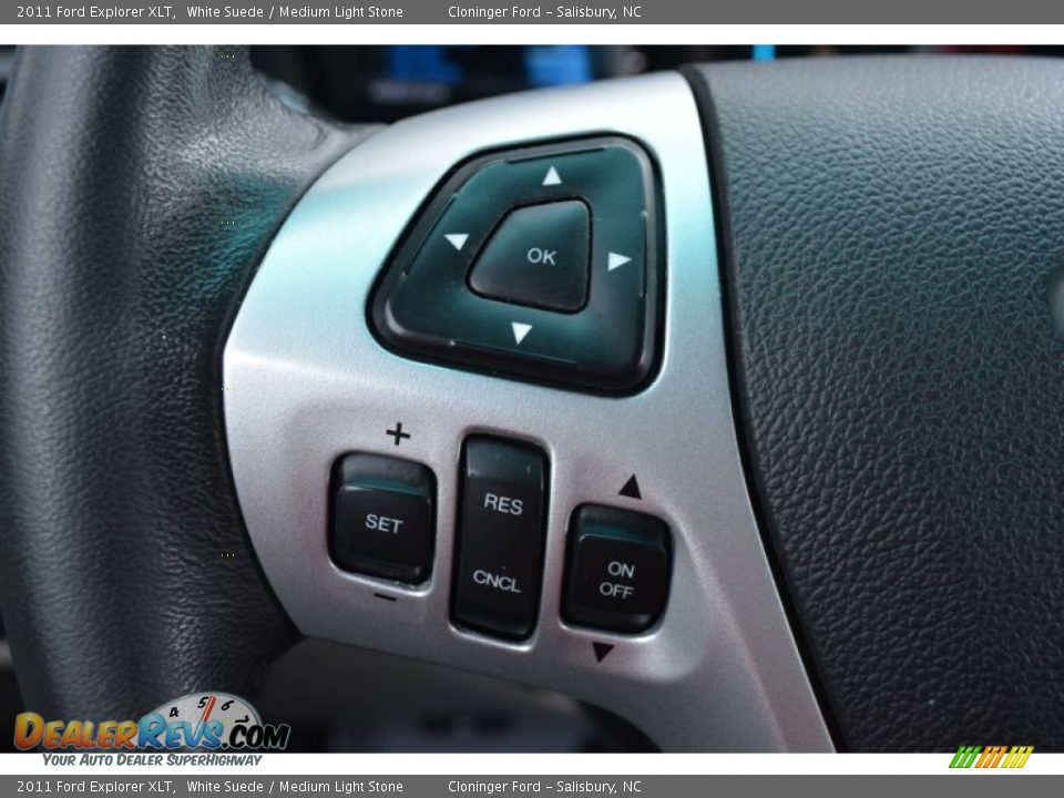 2011 Ford Explorer XLT White Suede / Medium Light Stone Photo #28