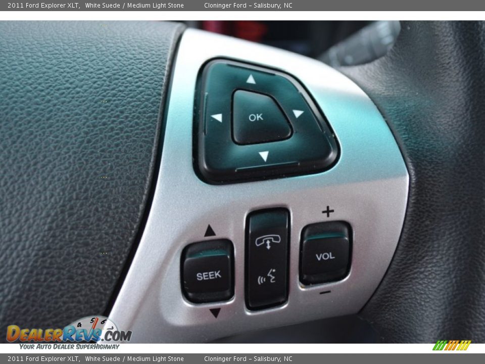 2011 Ford Explorer XLT White Suede / Medium Light Stone Photo #29