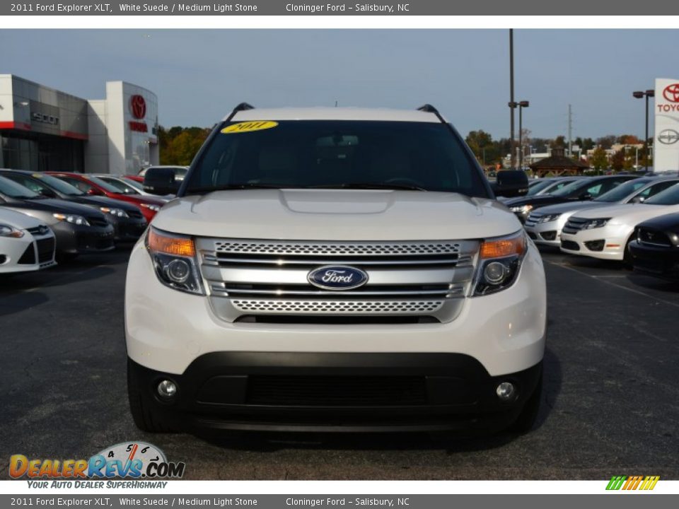 2011 Ford Explorer XLT White Suede / Medium Light Stone Photo #34