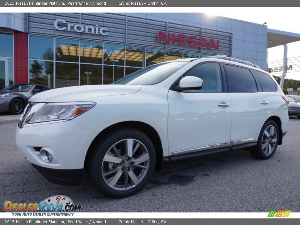 2015 Nissan Pathfinder Platinum Pearl White / Almond Photo #1