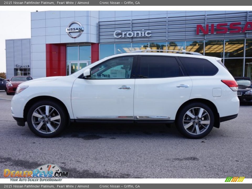 2015 Nissan Pathfinder Platinum Pearl White / Almond Photo #2