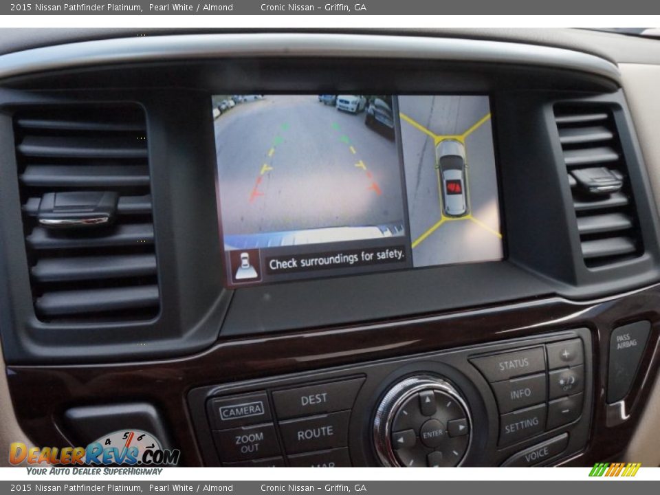 2015 Nissan Pathfinder Platinum Pearl White / Almond Photo #16