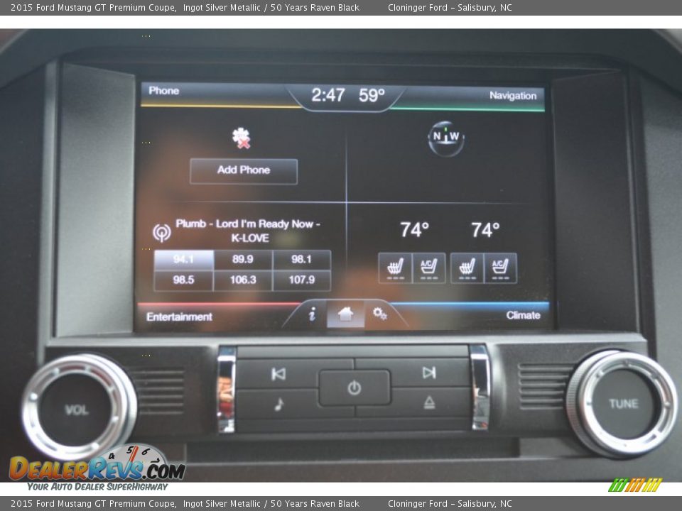 Controls of 2015 Ford Mustang GT Premium Coupe Photo #12
