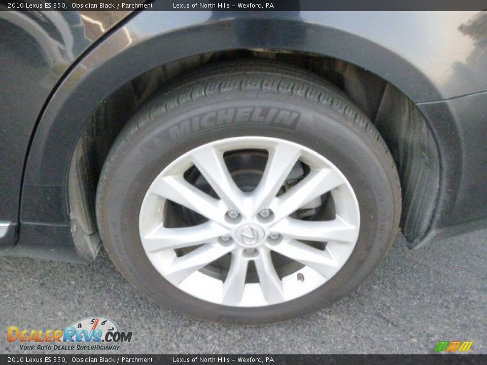 2010 Lexus ES 350 Obsidian Black / Parchment Photo #9