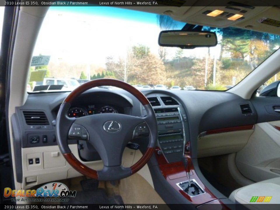 2010 Lexus ES 350 Obsidian Black / Parchment Photo #14