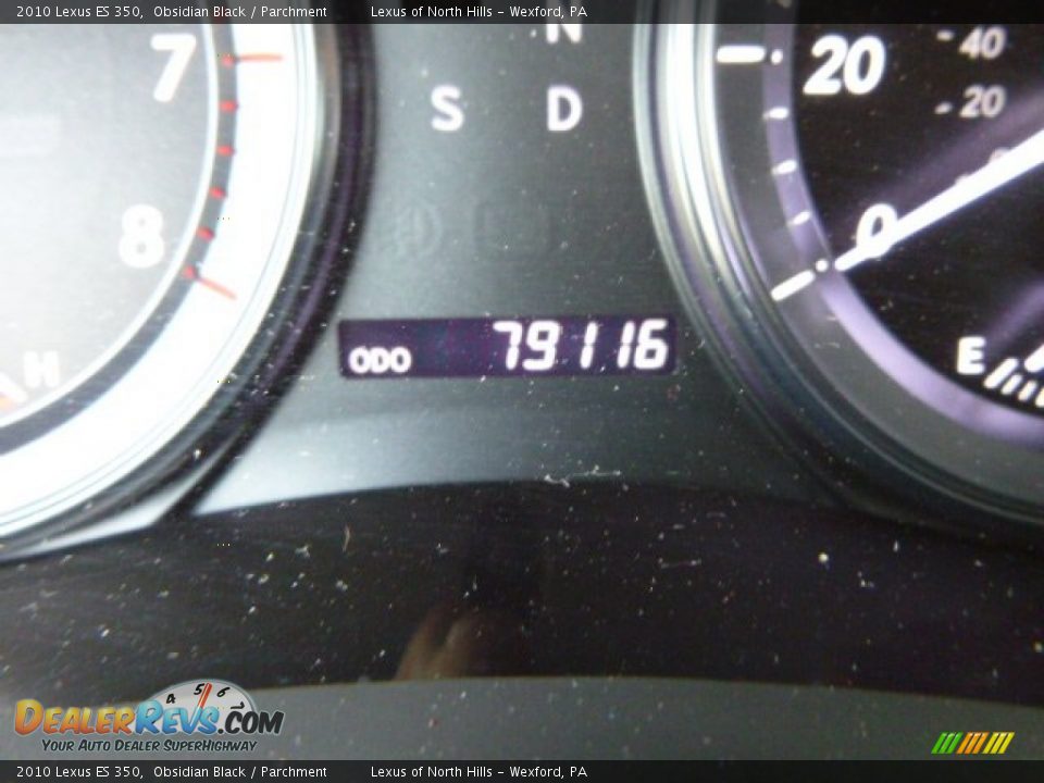 2010 Lexus ES 350 Obsidian Black / Parchment Photo #19