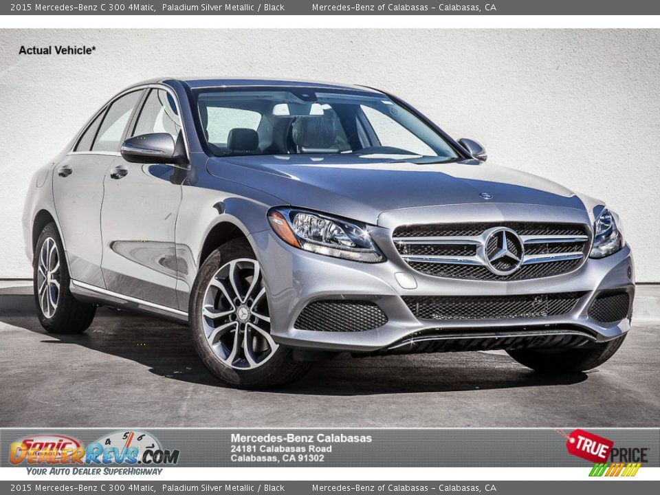 2015 Mercedes-Benz C 300 4Matic Paladium Silver Metallic / Black Photo #1