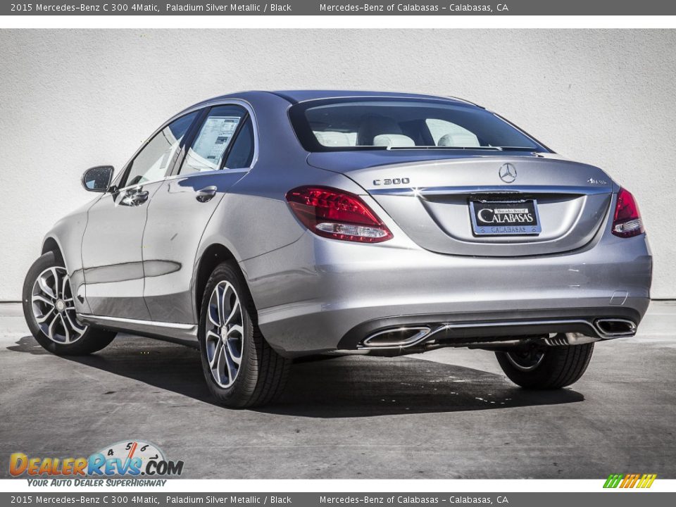 2015 Mercedes-Benz C 300 4Matic Paladium Silver Metallic / Black Photo #2