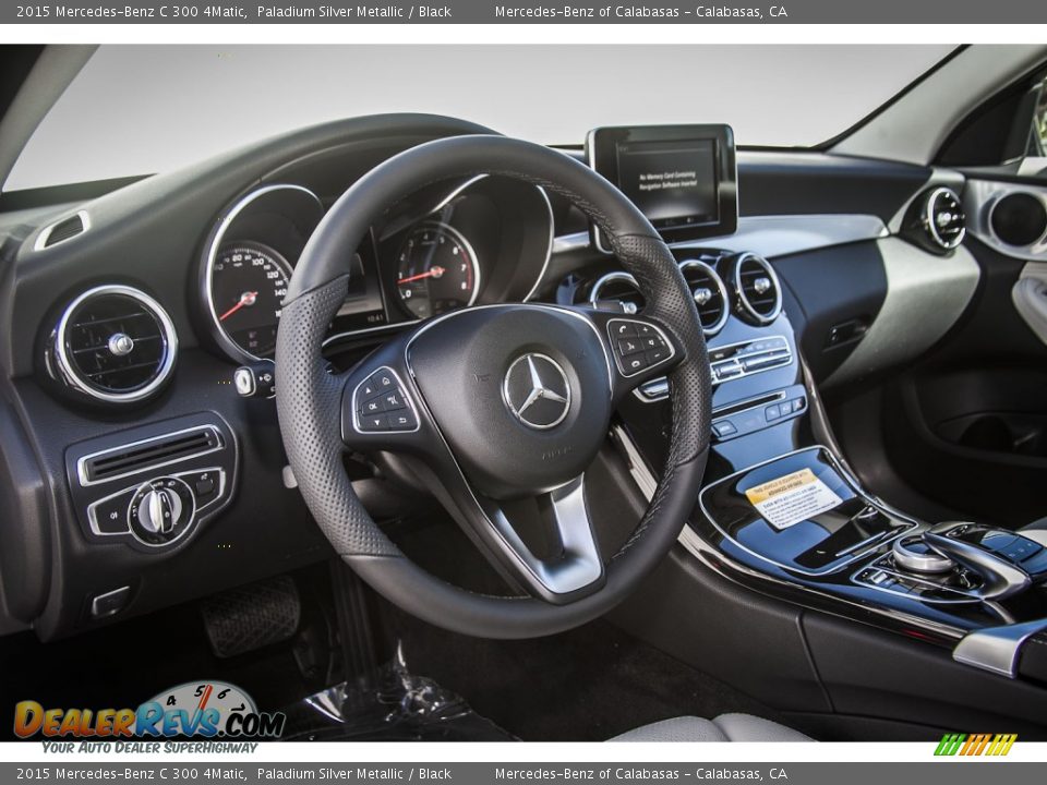 2015 Mercedes-Benz C 300 4Matic Paladium Silver Metallic / Black Photo #5