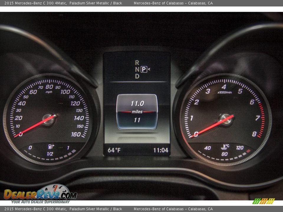 2015 Mercedes-Benz C 300 4Matic Paladium Silver Metallic / Black Photo #6