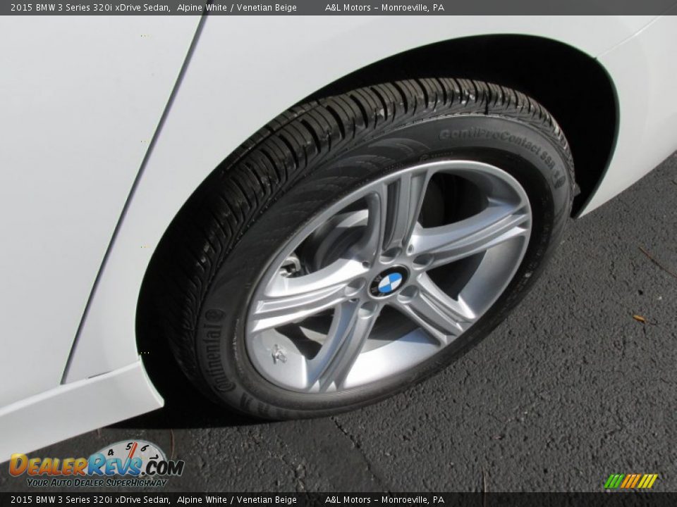 2015 BMW 3 Series 320i xDrive Sedan Alpine White / Venetian Beige Photo #4