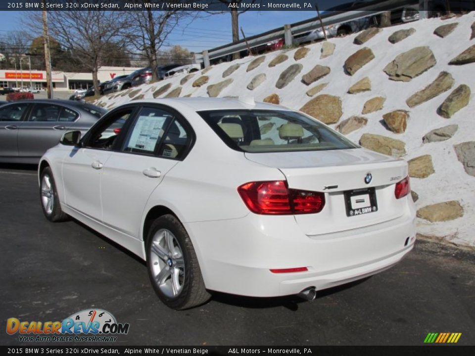 2015 BMW 3 Series 320i xDrive Sedan Alpine White / Venetian Beige Photo #5
