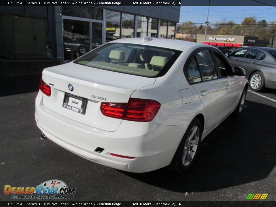 2015 BMW 3 Series 320i xDrive Sedan Alpine White / Venetian Beige Photo #7