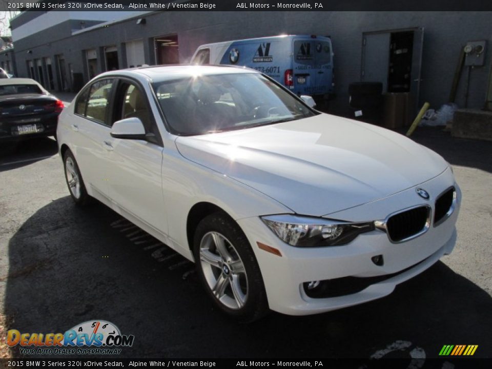 2015 BMW 3 Series 320i xDrive Sedan Alpine White / Venetian Beige Photo #8