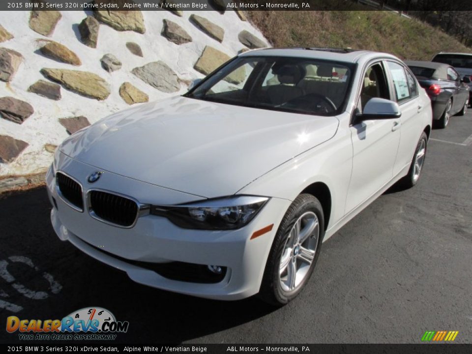 2015 BMW 3 Series 320i xDrive Sedan Alpine White / Venetian Beige Photo #10
