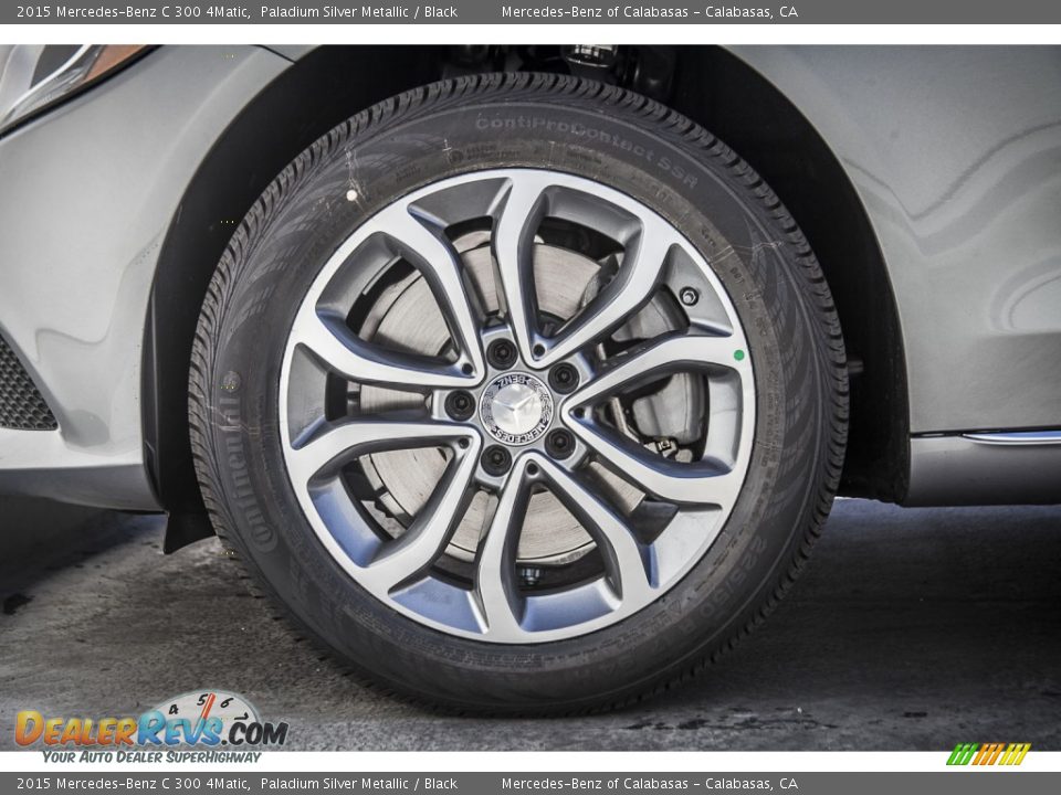 2015 Mercedes-Benz C 300 4Matic Paladium Silver Metallic / Black Photo #10
