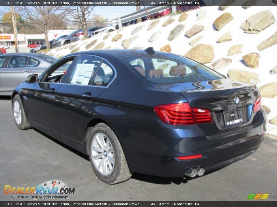 2015 BMW 5 Series 528i xDrive Sedan Imperial Blue Metallic / Cinnamon Brown Photo #5