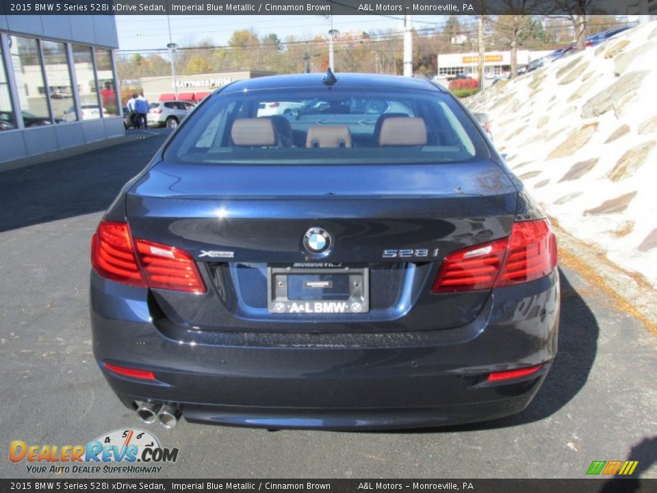 2015 BMW 5 Series 528i xDrive Sedan Imperial Blue Metallic / Cinnamon Brown Photo #6