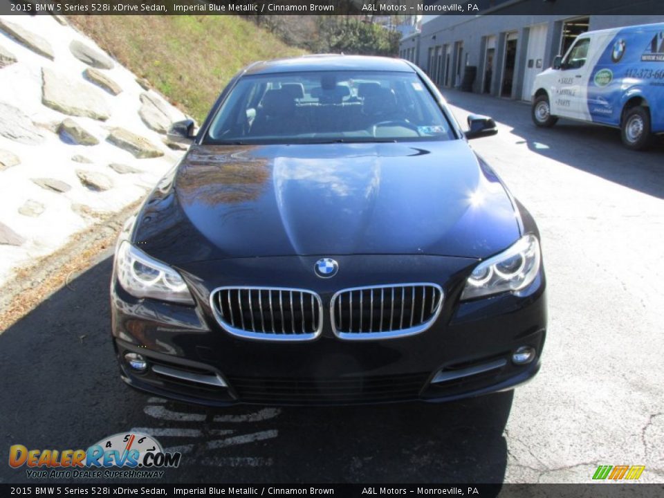 2015 BMW 5 Series 528i xDrive Sedan Imperial Blue Metallic / Cinnamon Brown Photo #9