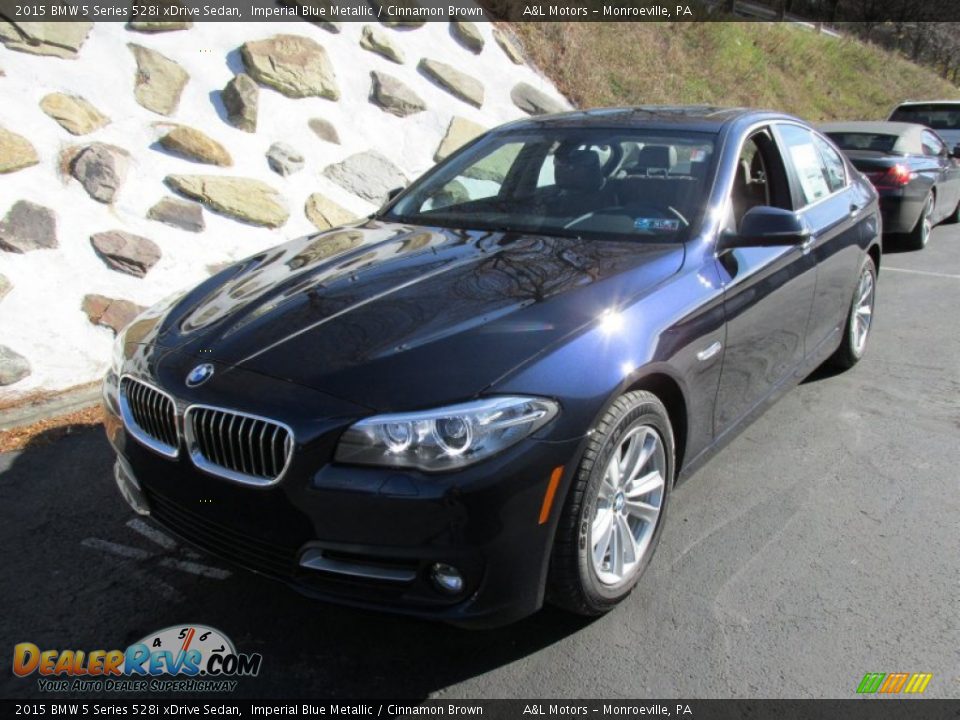 2015 BMW 5 Series 528i xDrive Sedan Imperial Blue Metallic / Cinnamon Brown Photo #10