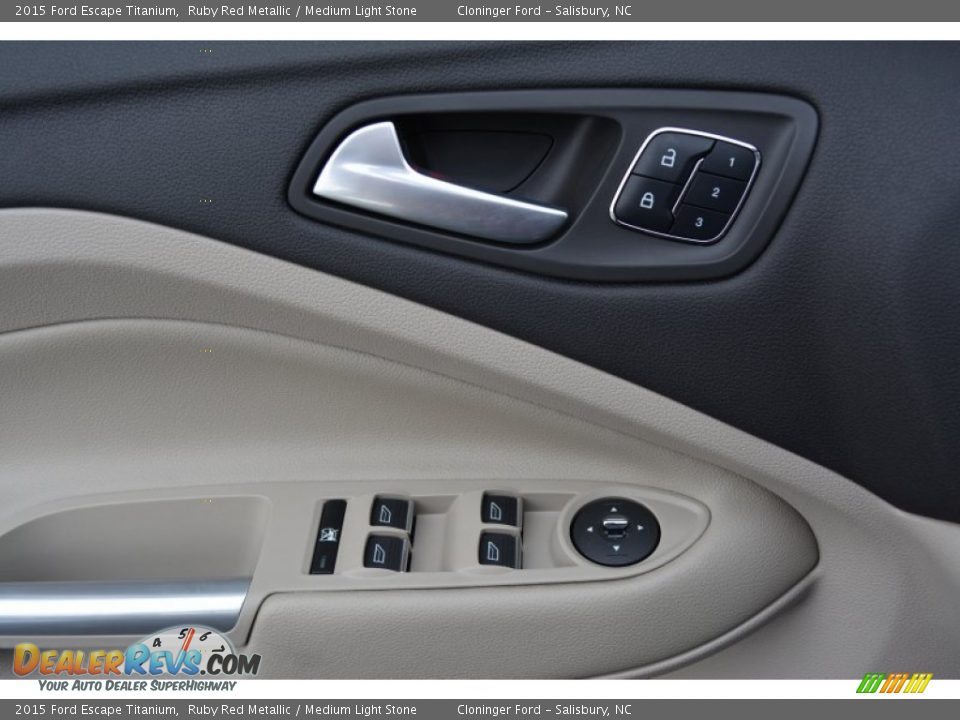 2015 Ford Escape Titanium Ruby Red Metallic / Medium Light Stone Photo #5