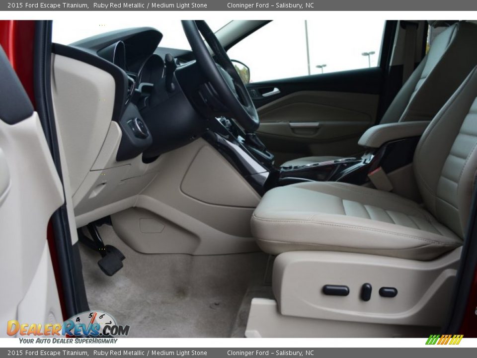 2015 Ford Escape Titanium Ruby Red Metallic / Medium Light Stone Photo #6