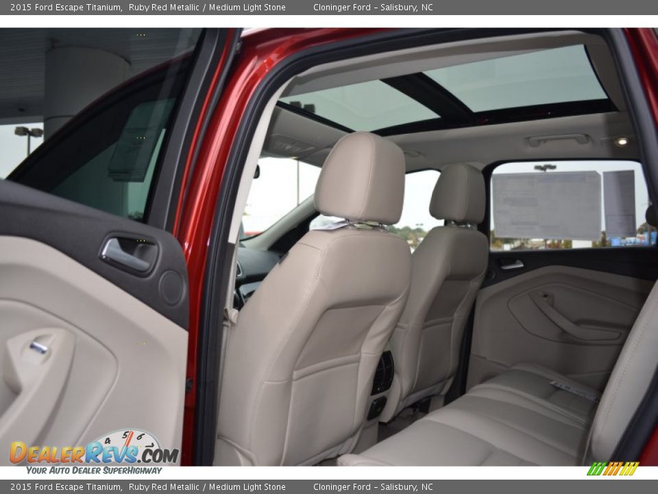 2015 Ford Escape Titanium Ruby Red Metallic / Medium Light Stone Photo #9