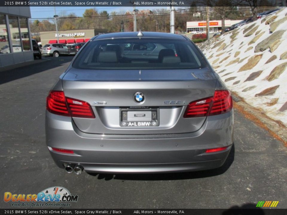 2015 BMW 5 Series 528i xDrive Sedan Space Gray Metallic / Black Photo #6