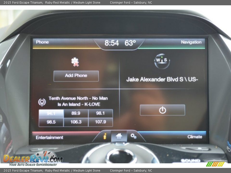 2015 Ford Escape Titanium Ruby Red Metallic / Medium Light Stone Photo #14