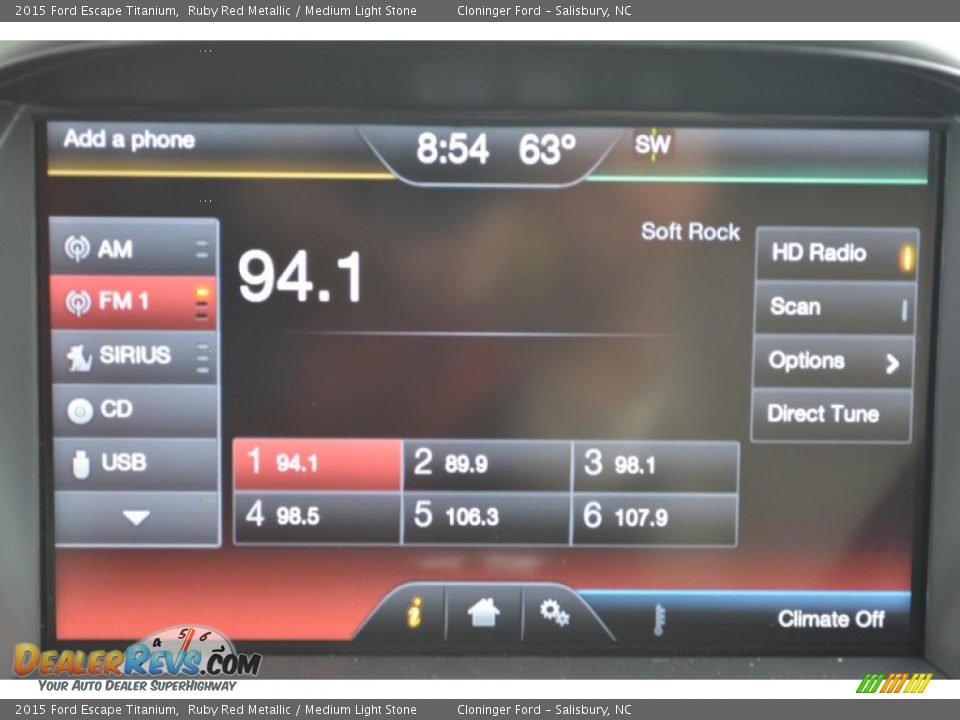 2015 Ford Escape Titanium Ruby Red Metallic / Medium Light Stone Photo #15