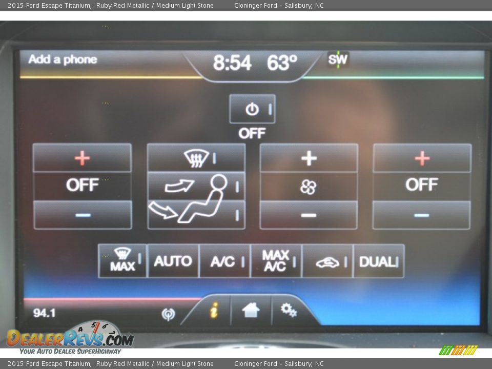 2015 Ford Escape Titanium Ruby Red Metallic / Medium Light Stone Photo #16