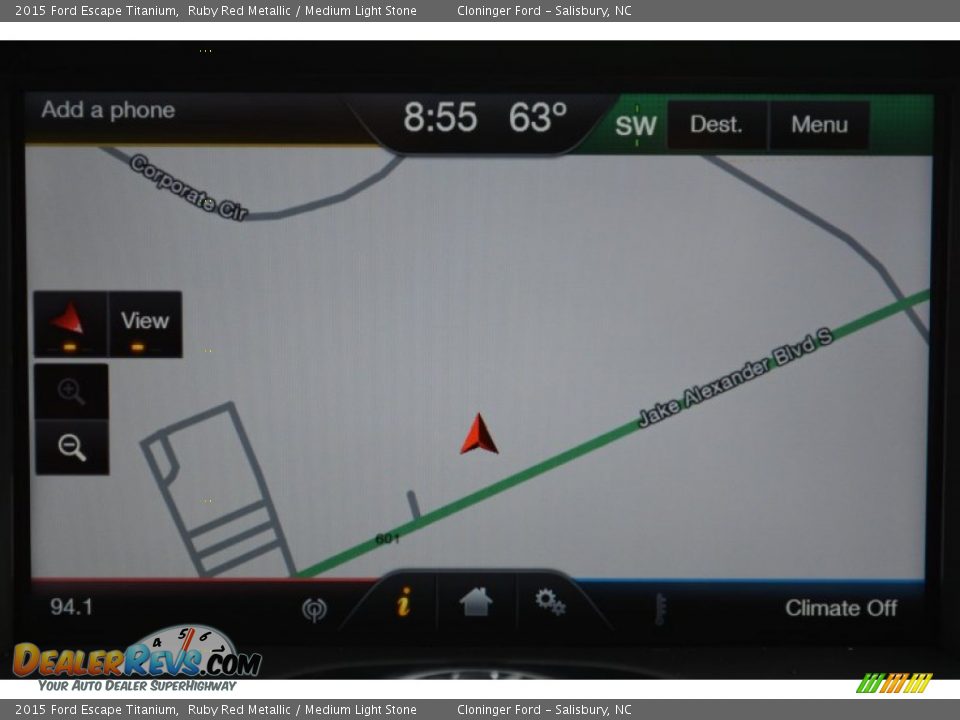 2015 Ford Escape Titanium Ruby Red Metallic / Medium Light Stone Photo #17