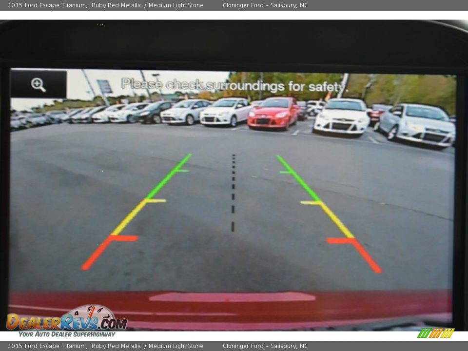 2015 Ford Escape Titanium Ruby Red Metallic / Medium Light Stone Photo #18