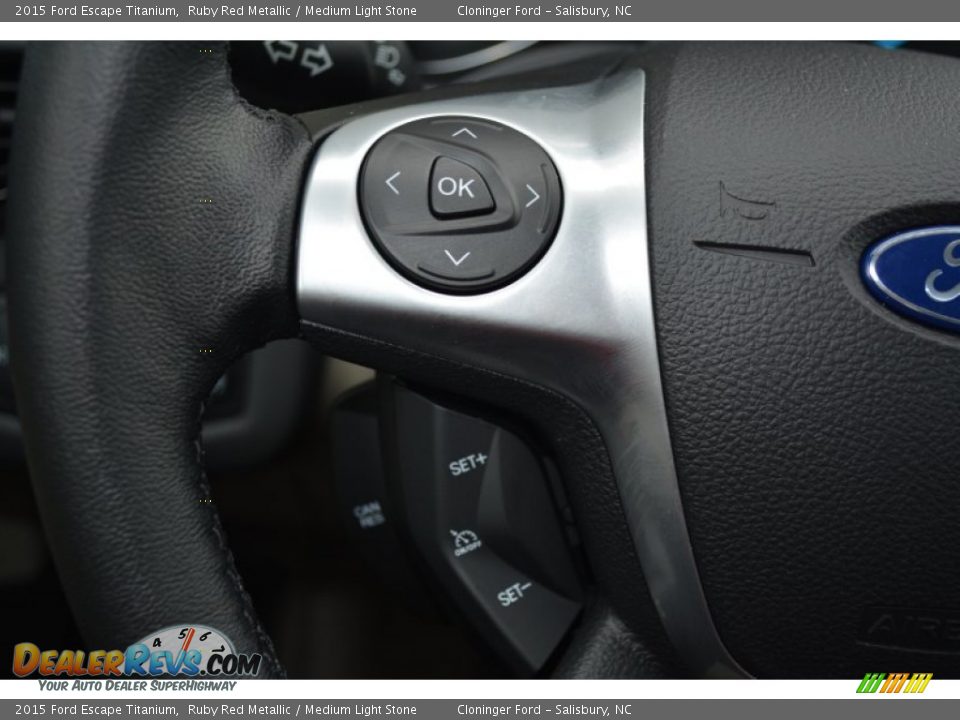 2015 Ford Escape Titanium Ruby Red Metallic / Medium Light Stone Photo #25