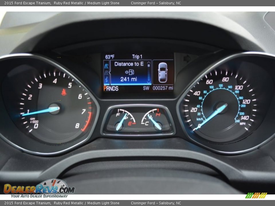 2015 Ford Escape Titanium Ruby Red Metallic / Medium Light Stone Photo #27