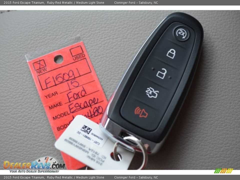 2015 Ford Escape Titanium Ruby Red Metallic / Medium Light Stone Photo #30