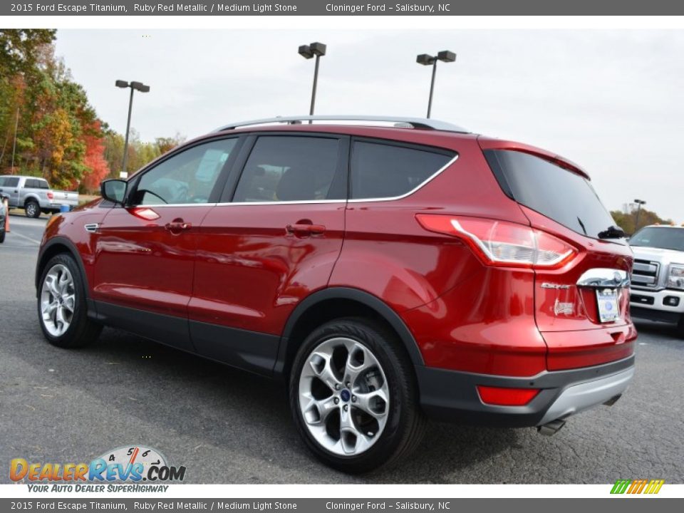 2015 Ford Escape Titanium Ruby Red Metallic / Medium Light Stone Photo #31