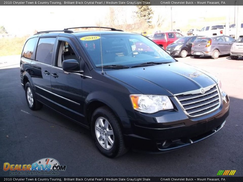 2010 Chrysler Town & Country Touring Brilliant Black Crystal Pearl / Medium Slate Gray/Light Shale Photo #7