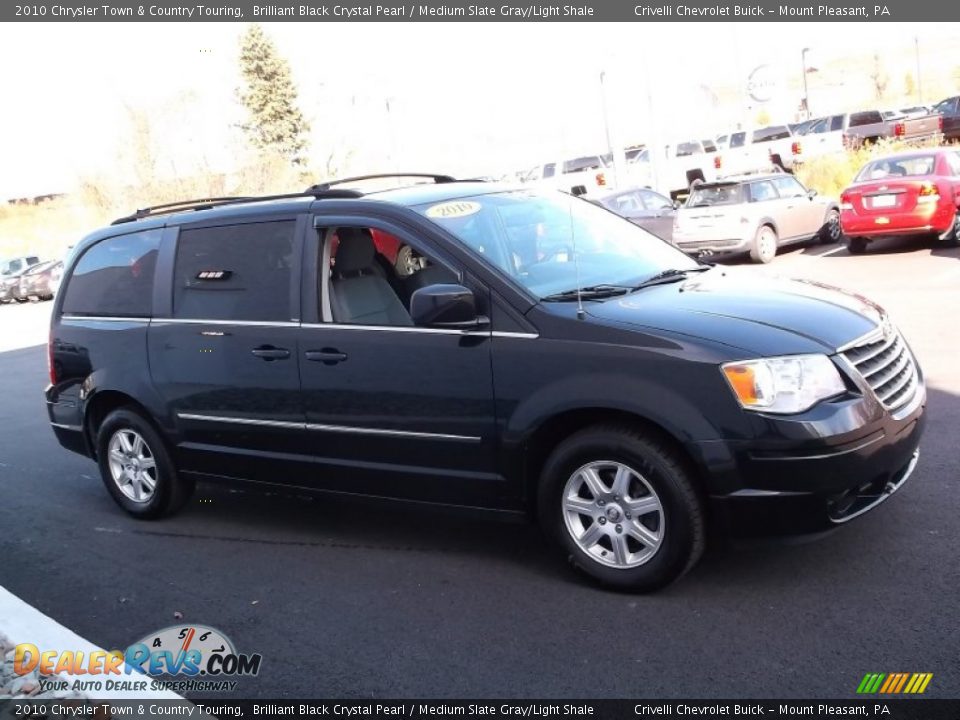2010 Chrysler Town & Country Touring Brilliant Black Crystal Pearl / Medium Slate Gray/Light Shale Photo #8