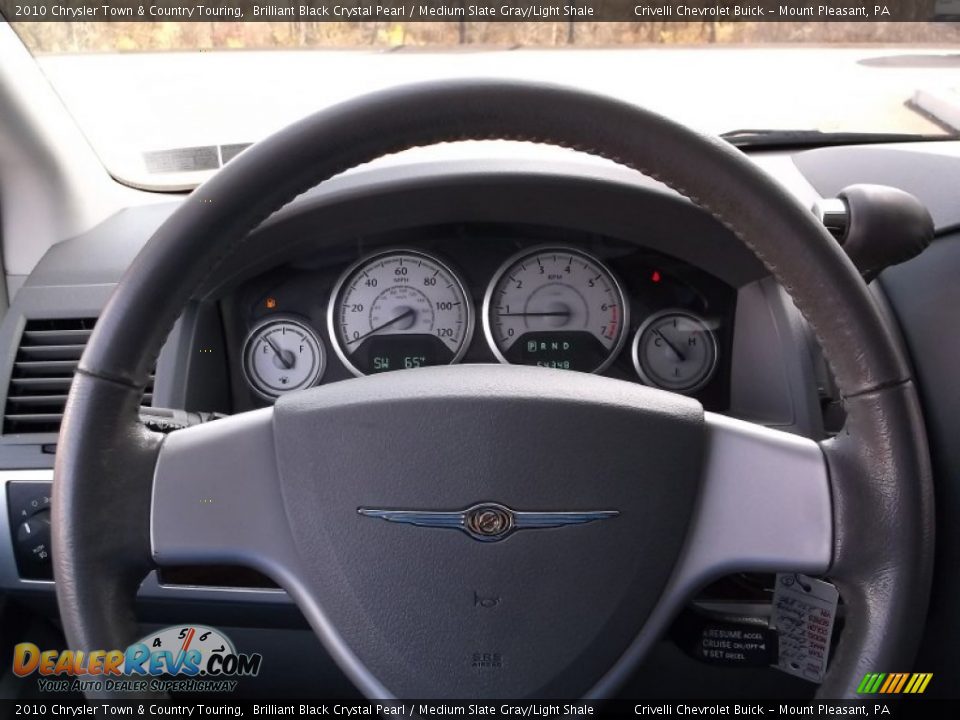 2010 Chrysler Town & Country Touring Brilliant Black Crystal Pearl / Medium Slate Gray/Light Shale Photo #23