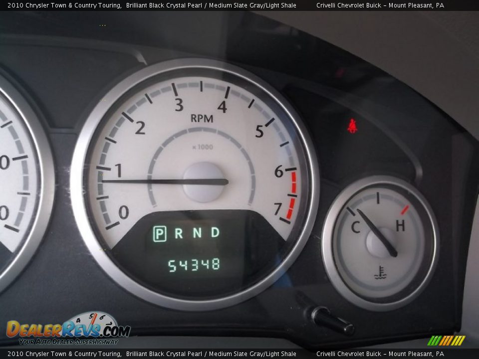 2010 Chrysler Town & Country Touring Brilliant Black Crystal Pearl / Medium Slate Gray/Light Shale Photo #35
