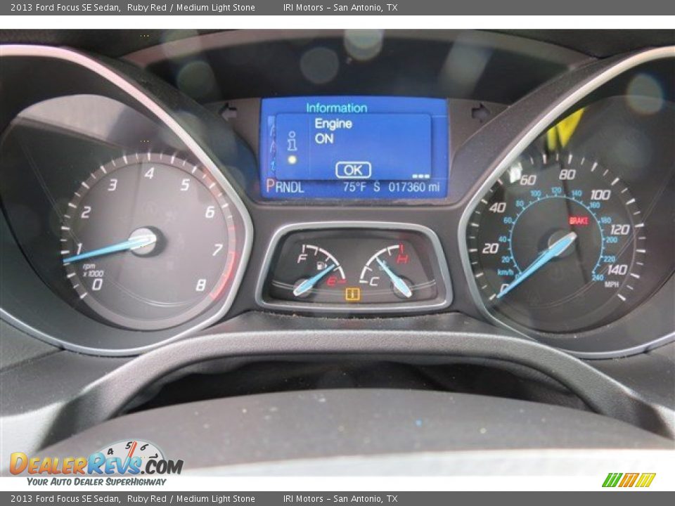 2013 Ford Focus SE Sedan Ruby Red / Medium Light Stone Photo #16
