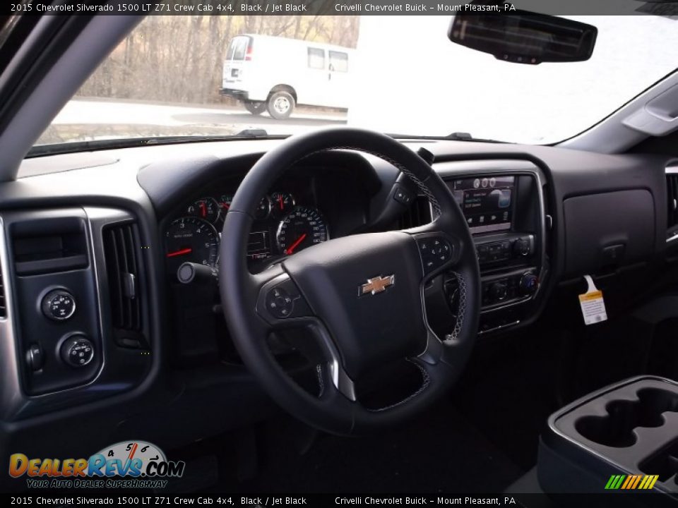 2015 Chevrolet Silverado 1500 LT Z71 Crew Cab 4x4 Black / Jet Black Photo #9