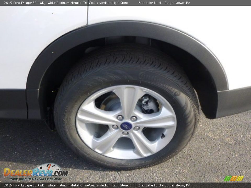 2015 Ford Escape SE 4WD White Platinum Metallic Tri-Coat / Medium Light Stone Photo #9