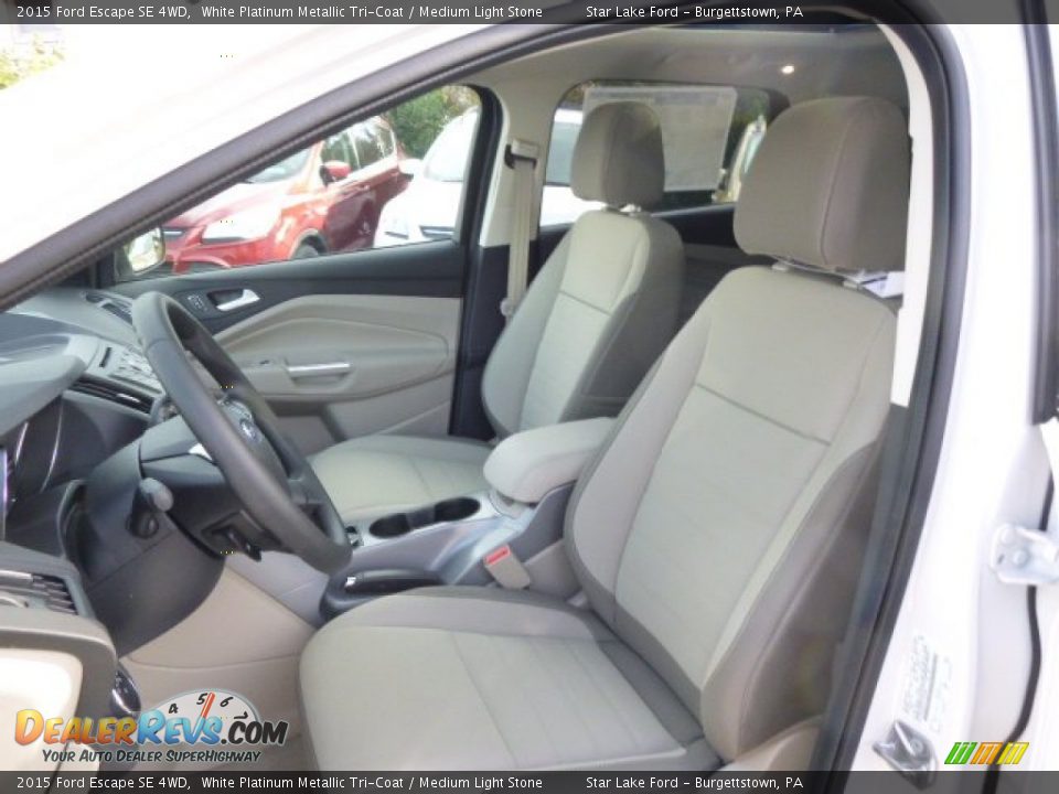 2015 Ford Escape SE 4WD White Platinum Metallic Tri-Coat / Medium Light Stone Photo #10